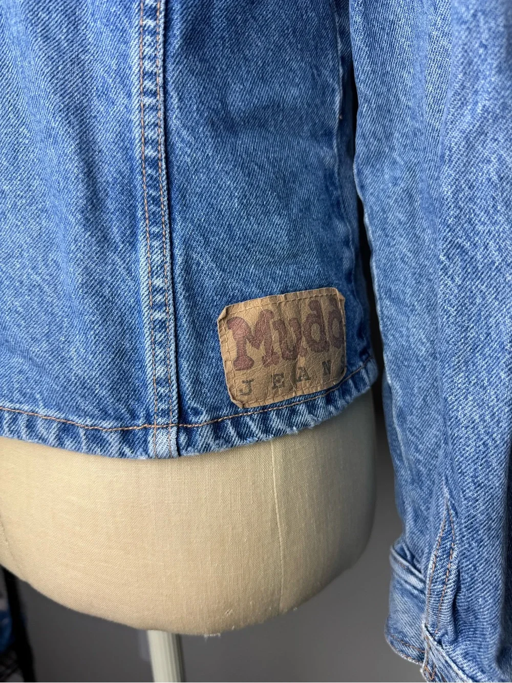 Vintage Mudd Denim Jacket with Embroidered Logo Patch